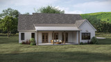 Farmhouse House Plan - Waybright Woods 70157 - Rear Exterior