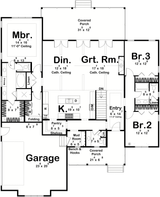 Farmhouse House Plan - Waybright Woods 70157 - Optional Floor Plan