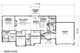Country House Plan - 59746 - 1st Floor Plan