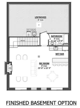 Farmhouse House Plan - 63164 - Basement Floor Plan