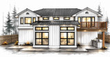 Modern House Plan - Everwoods 11305 - Rear Exterior