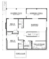 Contemporary House Plan - 55948 - Basement Floor Plan
