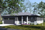 Prairie House Plan - 50395 - Right Exterior