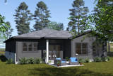 Prairie House Plan - 50395 - Rear Exterior