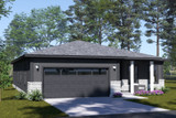 Prairie House Plan - 50395 - Left Exterior