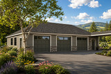 Traditional House Plan - Garage 59537 - Front Exterior