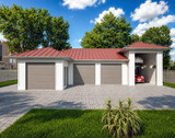 Farmhouse House Plan - MotorHaus 34883 - Front Exterior