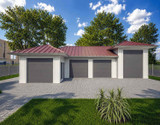 Farmhouse House Plan - MotorHaus 34883 - Front Exterior