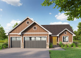 Ranch House Plan - Maplewood 33974 - Front Exterior