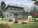 Contemporary House Plan - Cathedral Ledge Getaway 10952 - Exterior