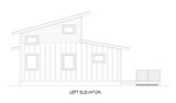 Contemporary House Plan - Cathedral Ledge Getaway 10952 - Left Exterior