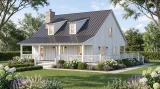 Farmhouse House Plan - Cedar Ridge 53064 - Front Exterior