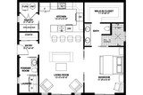 Contemporary House Plan - 17543 - 1st Floor Plan