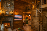 Mountain Rustic House Plan - Flathead Lake Cabin 54321 - Living Room