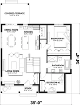 Farmhouse House Plan - Sisken 3 46524 - 1st Floor Plan