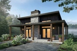 Modern House Plan - Bonzai 3 51258 - Front Exterior