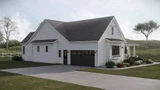 Farmhouse House Plan - Post Stone 67759 - Left Exterior