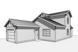 Contemporary House Plan - Newport Narrow 63251 - Rear Exterior
