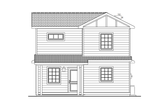 Contemporary House Plan - Newport Narrow 63251 - Exterior
