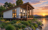 Modern House Plan - Wolf River Cabin 96848 - Rear Exterior