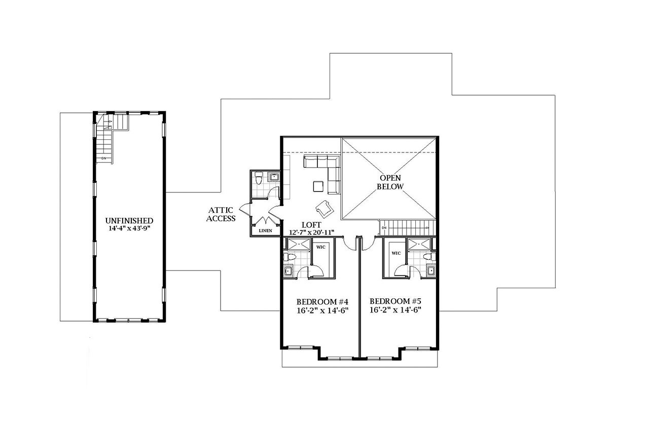 White Oak Plan - 5 Bed Farmhouse | The House Plan Company