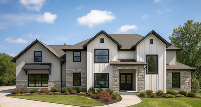 Two Story Modern Farmhouse Plan | The House Plan Company