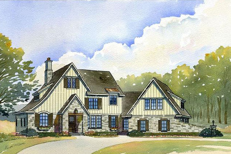 Tudor House Plan - Turnstone 15378 - Front Exterior