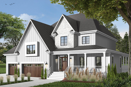 Farmhouse House Plan - Merriwood 4 16655 - Front Exterior