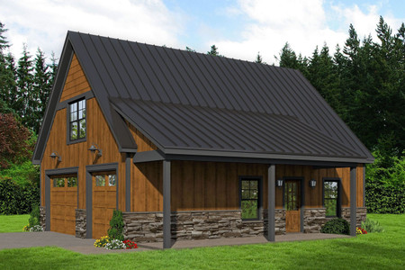 Lodge Style House Plan - Mountain Meadow 17037 - Front Exterior
