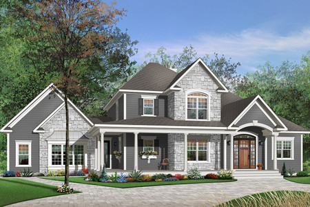 Farmhouse House Plan - Cartwright 17160 - Front Exterior