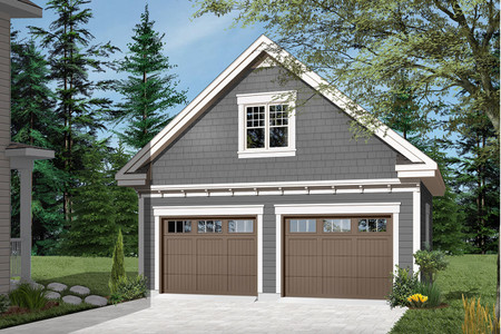 Craftsman House Plan - Double Glide 2 18053 - Front Exterior