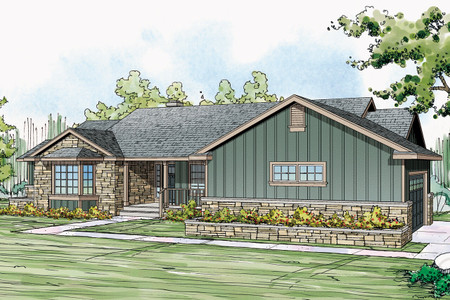 Ranch House Plan - Eastport 19906 - Front Exterior