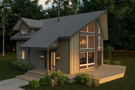 A-Frame House Plan - Arnett 20155 - Right Exterior