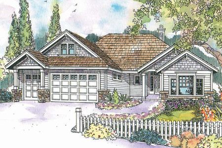 Craftsman House Plan - Whitingham 21152 - Front Exterior