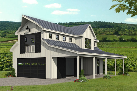 Farmhouse House Plan - Sonoma Barn 21553 - Front Exterior