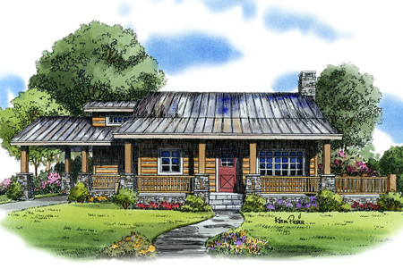 Lodge Style House Plan - Eagleview 21909 - Front Exterior