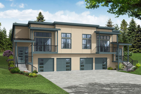 Contemporary House Plan - Ashbourne 22378 - Front Exterior