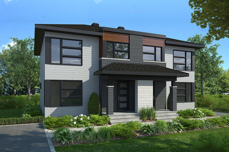 Modern House Plan - Charny 22700 - Front Exterior