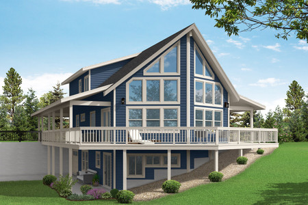 Lodge Style House Plan - Eagle Crest 24891 - Rear Exterior