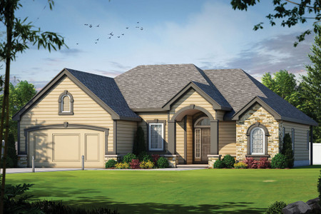 Traditional House Plan - Waterside 24989 - Front Exterior