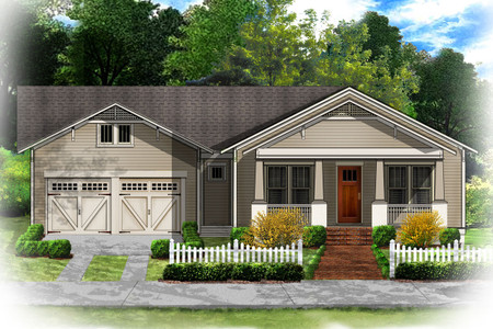 Bungalow House Plan - Cranston 25098 - Front Exterior
