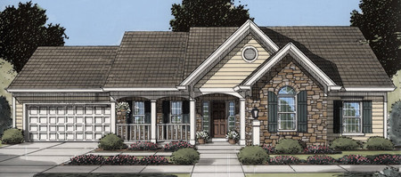 Ranch House Plan - Carlisle 25364 - Front Exterior