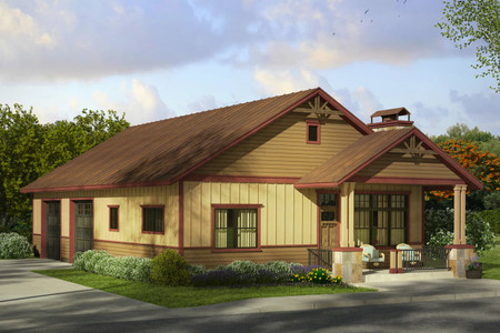 Craftsman House Plan - Garage 25504 - Front Exterior