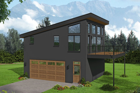 Modern House Plan - Pagosa Springs Overlook 34319 - Front Exterior