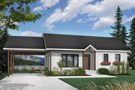 Traditional House Plan - Prairieside 34397 - Front Exterior