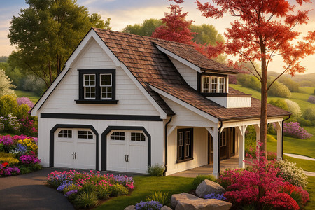 Craftsman House Plan - Garage 34483 - Front Exterior