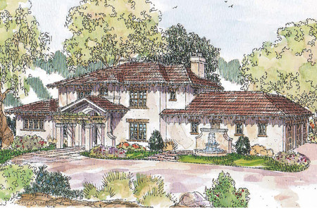 Mediterranean House Plan - Vercelli 41539 - Front Exterior