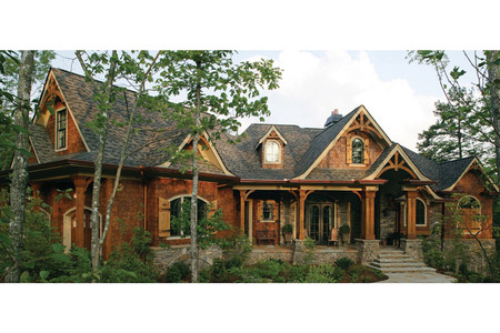 Craftsman House Plan - Nantahala Cottage Gable 42826 - Front Exterior