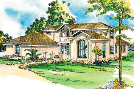 Southwest House Plan - Roswell 43424 - Front Exterior