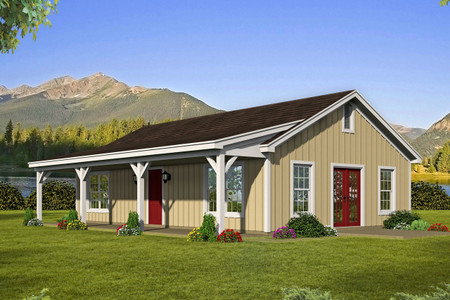 Ranch House Plan - 43970 - Front Exterior